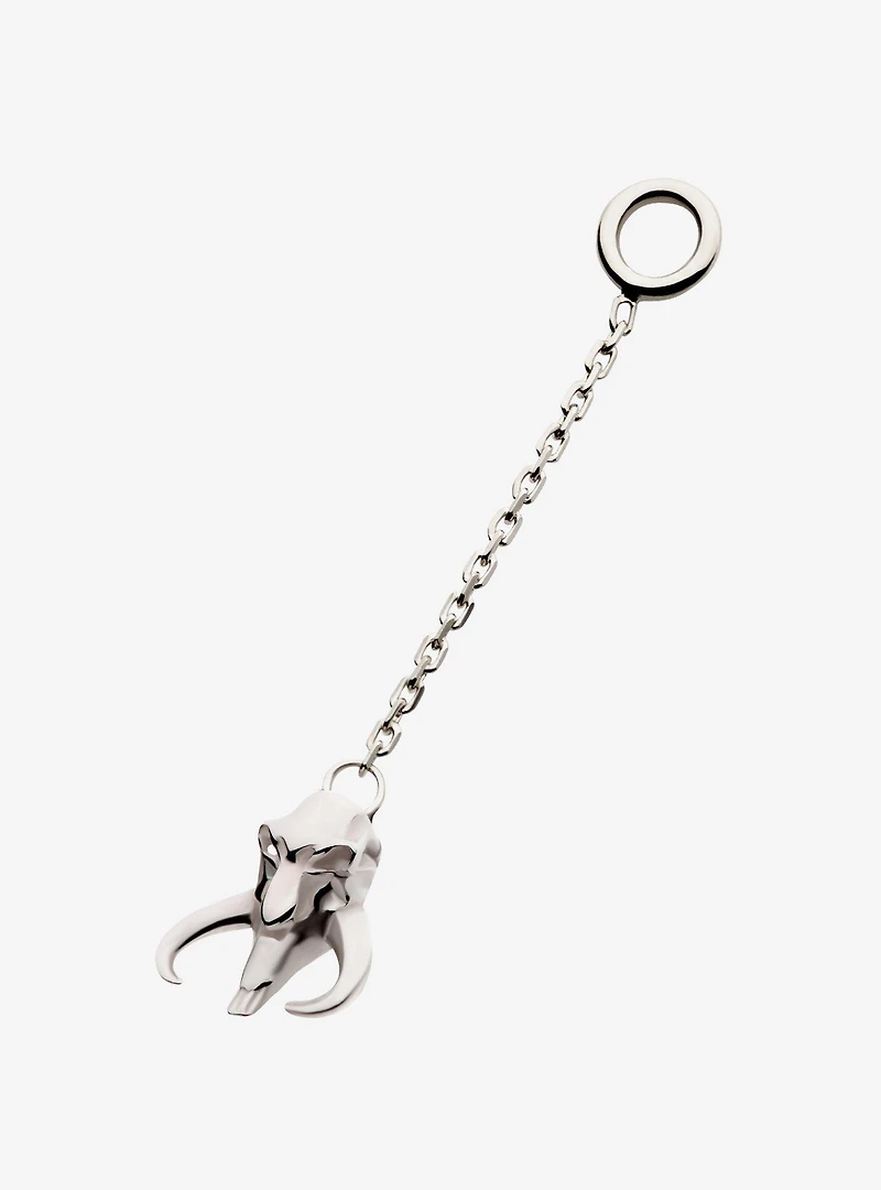 Star Wars The Mandalorian Mythosaur 14Kt White Gold Dangle Charm