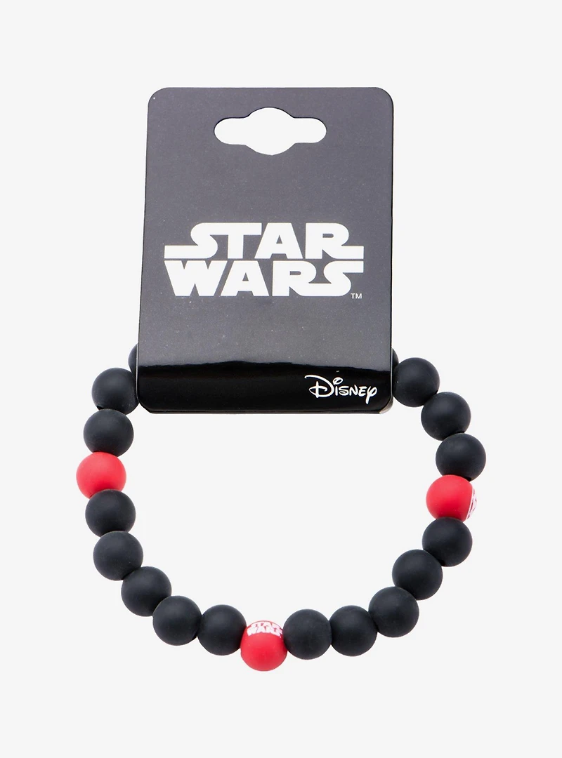 Star Wars Imperial Symbol Silicone Bead Bracelet