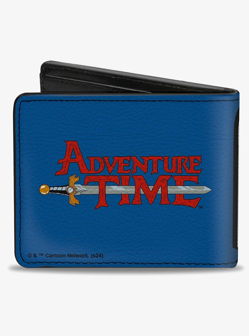Adventure Time Title Logo and Finn Smiling Face Bifold Wallet