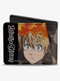Black Clover Three Character Pose Blocks and Title Logo Bifold Wallet