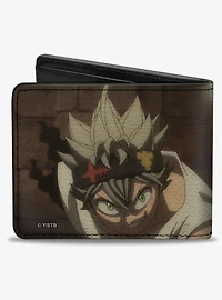 Black Clover Asta and Licht Pose with Title Logo Greens Bifold Wallet