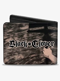 Black Clover Asta Charging Pose and Title Logo Bifold Wallet