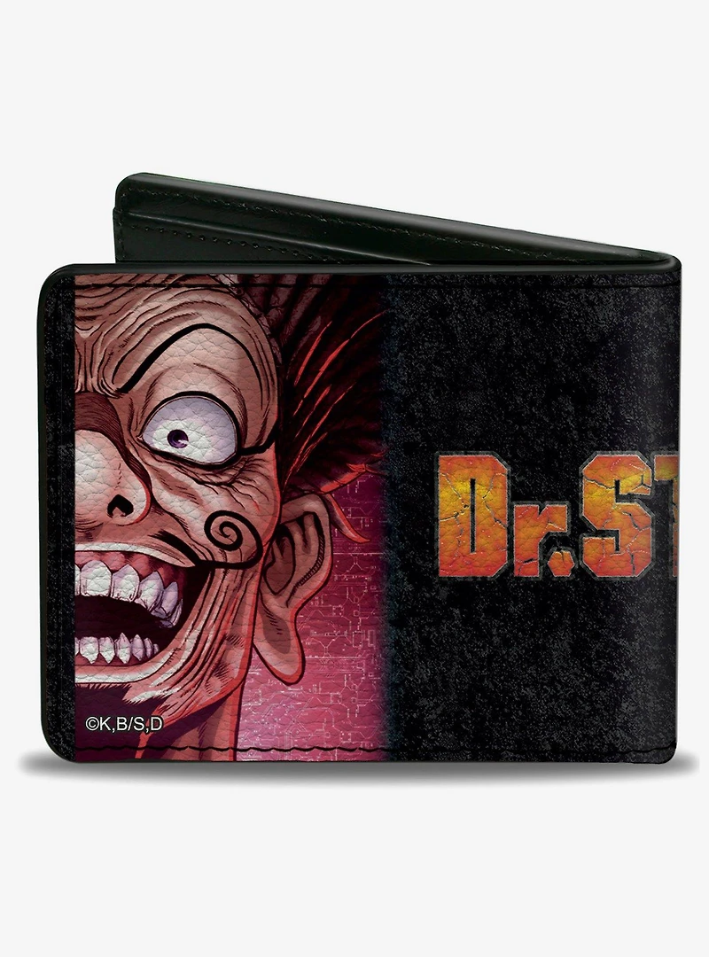Dr. Stone Ibara Senku Split Pose and Title Logo Bifold Wallet