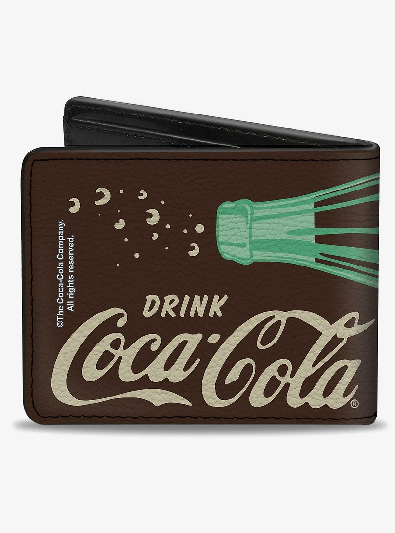 Coca-Cola Drink Coca Cola Pause and Refresh Bottle Bifold Wallet