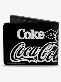 Coca-Cola Coke Typography Its The Real Thing Bifold Wallet