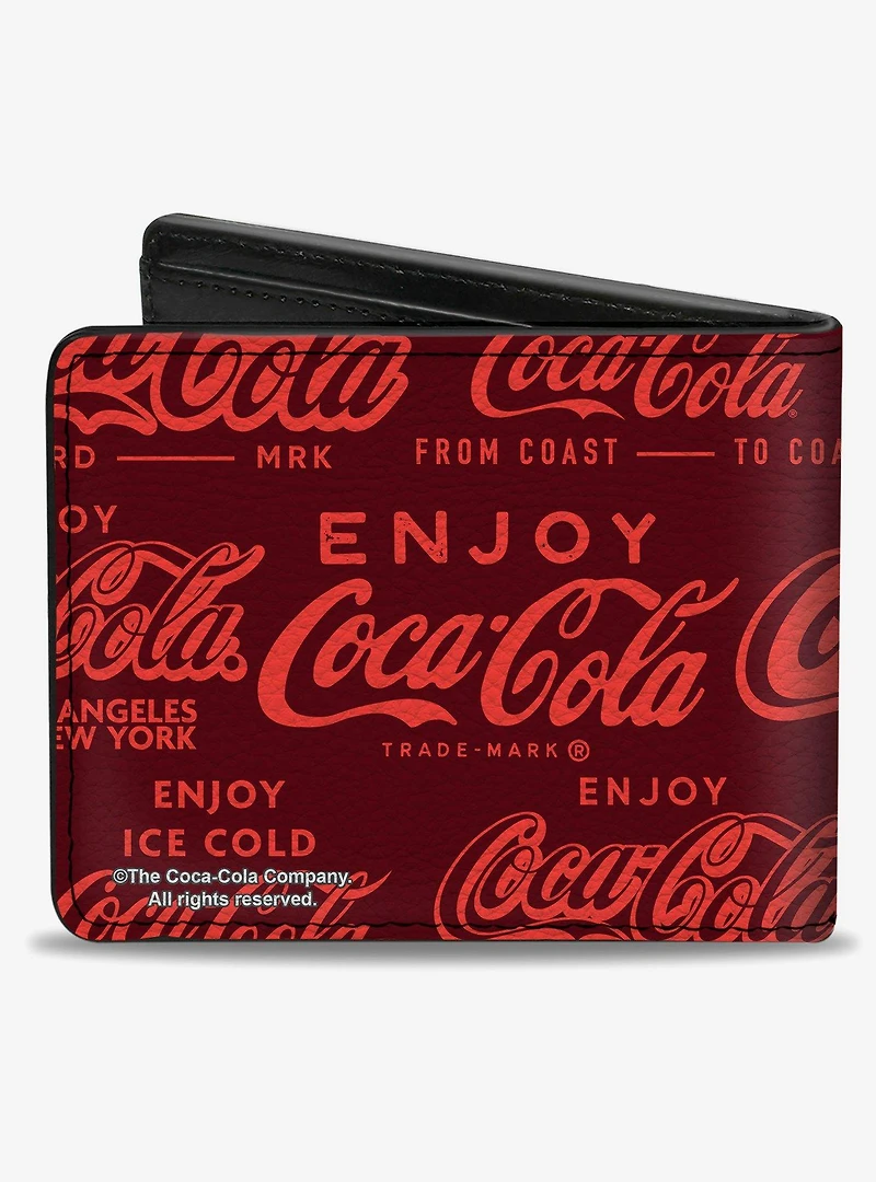 Coca-Cola Enjoy Coca Cola Logos Bifold Wallet