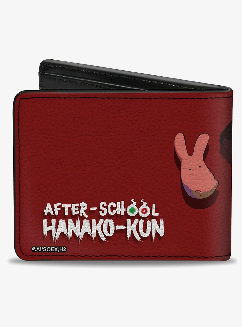 After-School Hanako-Kun Hanako Poses with Mokke and Logo Bifold Wallet