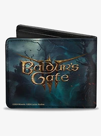Baldur's Gate 3 Dark Urge Roaring Pose Scene and Title Logo Bifold Wallet
