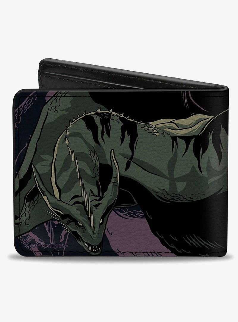 House of the Dragon Moondancer Pose and Title Logo Purple Bifold Wallet