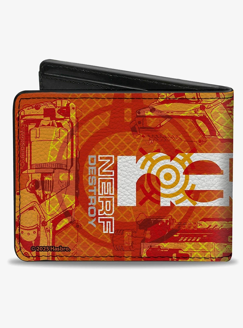 Nerf Search Destroy Blasters Collagess Bifold Wallet