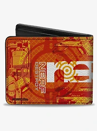 Nerf Search Destroy Blasters Collagess Bifold Wallet