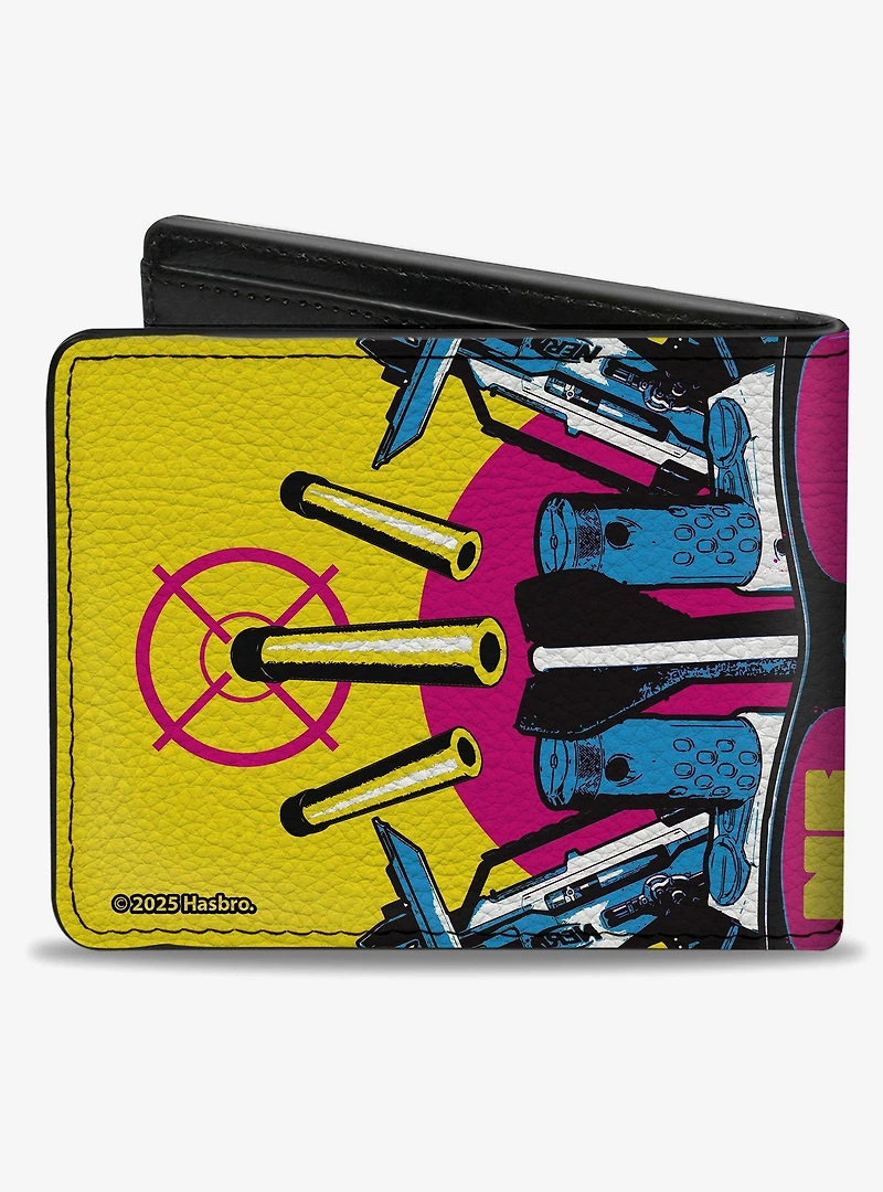 Nerf Vortex and Blaster Sunglasses Collage Pink Bifold Wallet