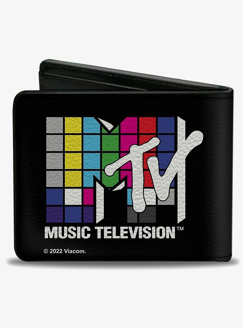 MTV Music Television Puzzle Cube Logo Bifold Wallet