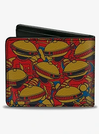 Mighty Morphin' Power Rangers Alpha 5 Pose Stacked Bifold Wallet