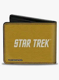 Star Trek Starfleet Command Insignia Logo Gold Bifold Wallet