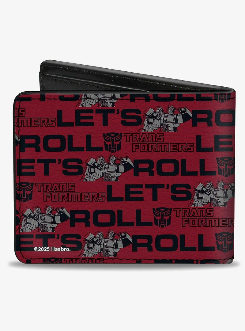 Transformers Optimus Prime and Bumblebee Let Roll Bifold Wallet