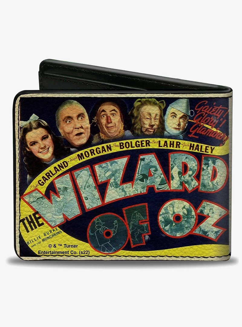 The Wizard of Oz Vintage Movie Poster with Characters Bifold Wallet