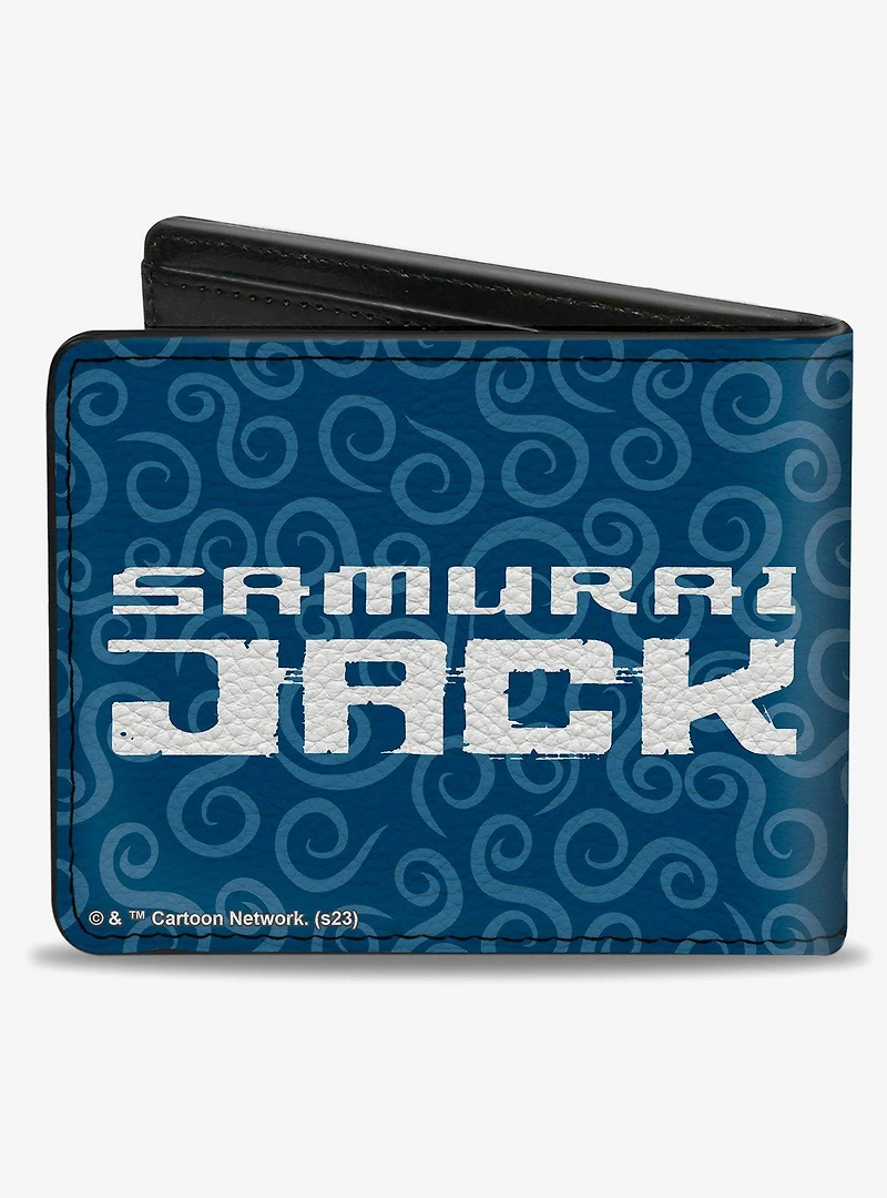 Samurai Jack My Quest Continues Katana Pose Swirl Bifold Wallet