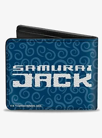 Samurai Jack My Quest Continues Katana Pose Swirl Bifold Wallet