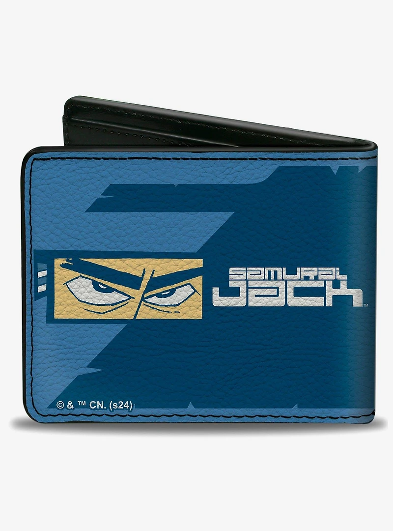 Samurai Jack Pose Blocks and Title Logo Bifold Wallet