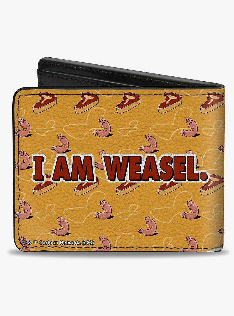 I Am Weasel IR Baboon Pose and Title Logo Bifold Wallet