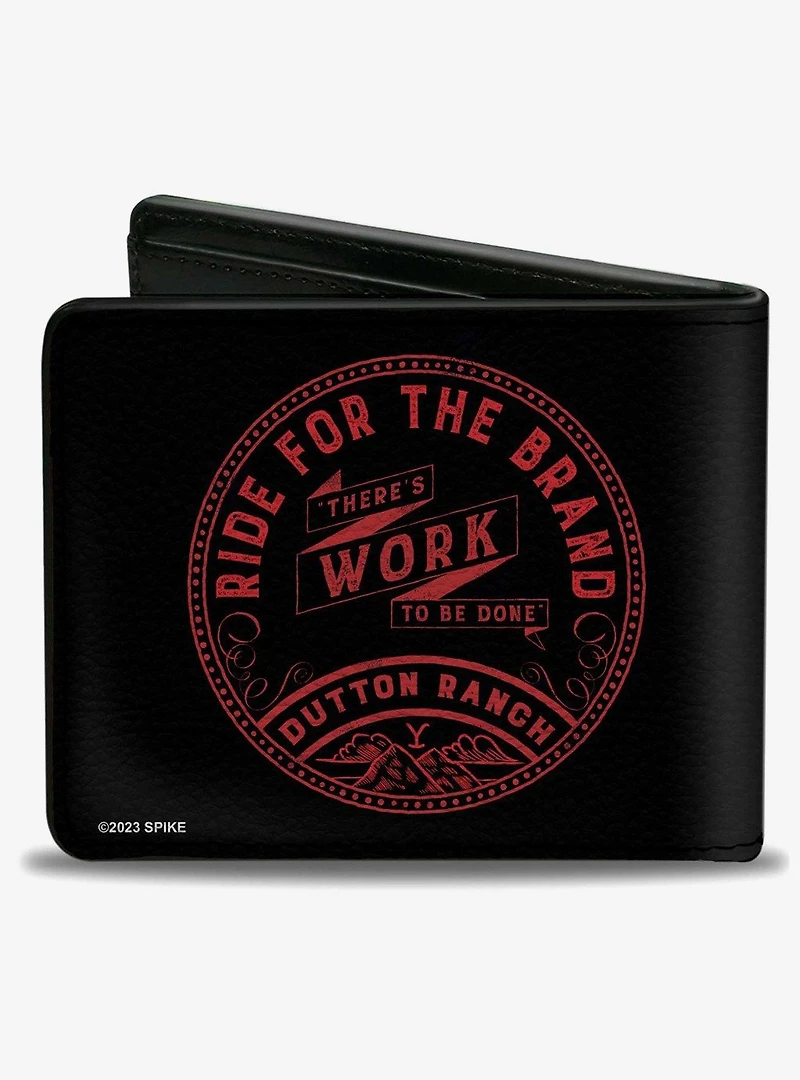 Yellowstone Showtone Ride For the Brand Dutton Ranch Logo Bifold Wallet