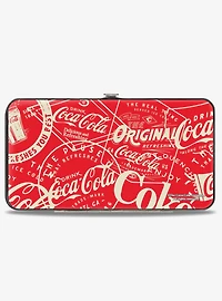 Coca-Cola Vintage Coca Cola Coke Icons and Ad Logos Hinged Wallet