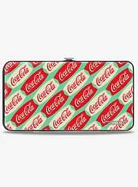 Coca-Cola Coca Cola Script Marquee Logo Green Hinged Wallet