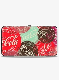 Coca-Cola Drink Coca-Cola Coke Patches Stacked Hinged Wallet
