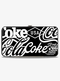 Coca-Cola Coke Typography Its The Real Thing Hinged Wallet