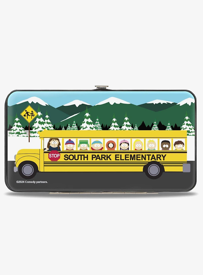 South Park Elementary School Bus Group Pose Mountain Scene Hinged Wallet