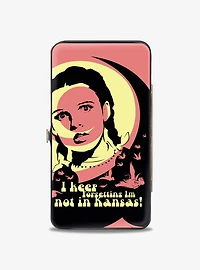 Wizard of Oz Dorothy and Flying Monkeys Not in Kansas Quote Hinged Wallet