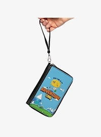 Adventure Time Jake and Finn WHAT TIME IS IT Flying Pose Zip Around Wallet