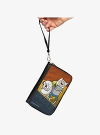 Adventure Time Jake and Finn Righteous Dudes Pose Zip Around Wallet