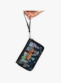Dr. Stone Nine Character Group Cave Pose and Title Logo Zip Around Wallet