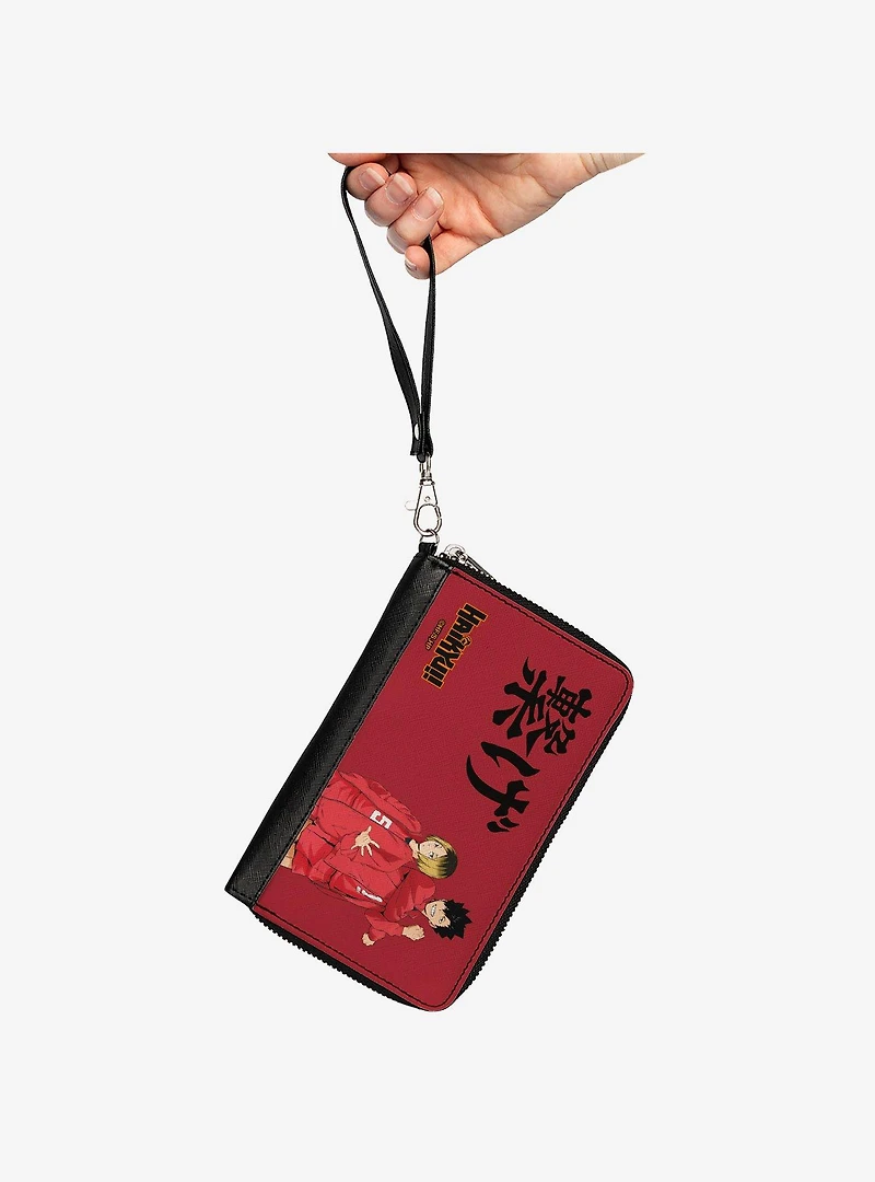 Haikyu!! Nekoma High School Kozume and Kuroo Connect Pose Zip Around Wallet