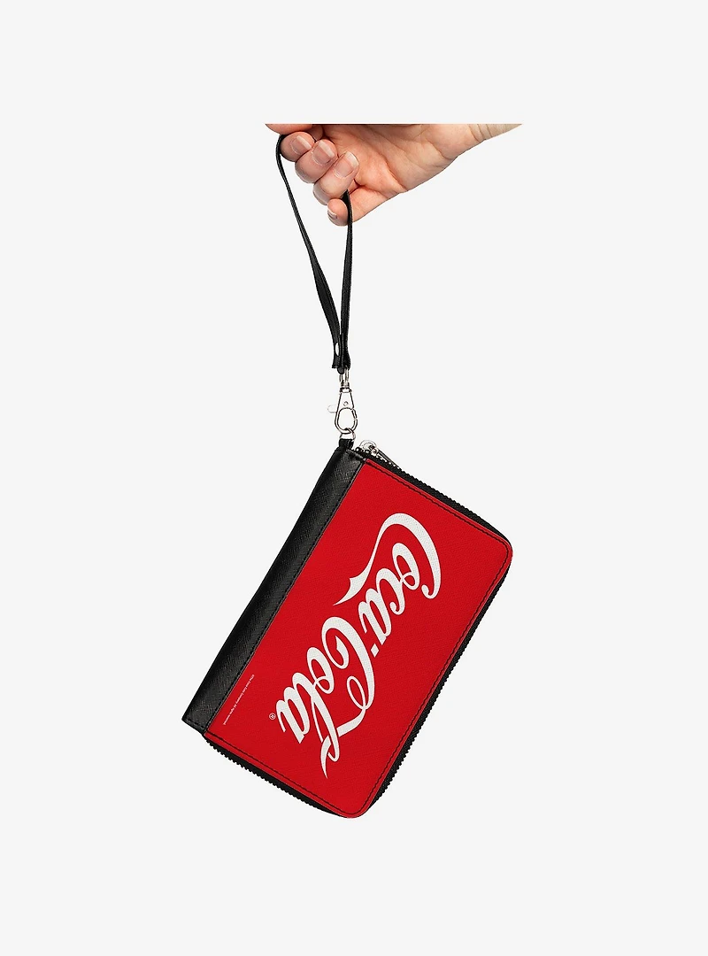 Coca-Cola Coca Cola Coke Script Logo Centered Zip Around Wallet