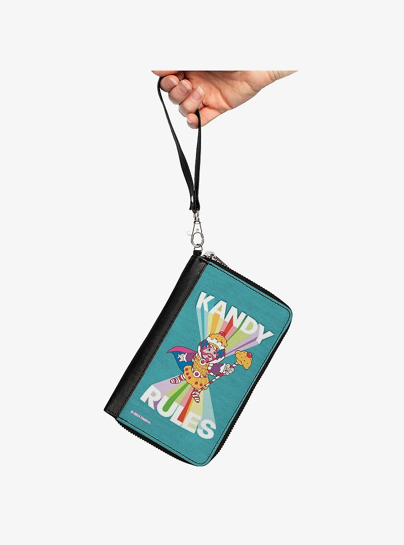Candy Land Kandy Rules King Kandy Pose Teal Zip Around Wallet
