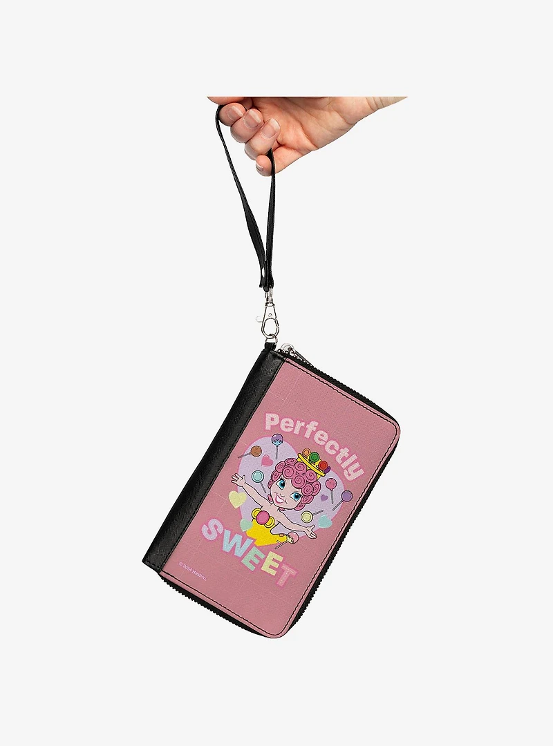 Candy Land Perfectly Sweet Princess Lolly Heart Pose Zip Around Wallet