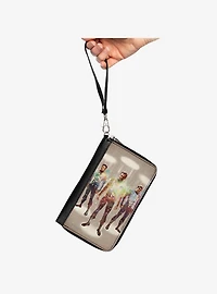 Star Trek Crew Trio Beam Transporter Pose Zip Around Wallet