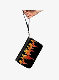 Flames Zip Around Wallet