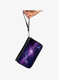 Galaxy Purple Zip Around Wallet