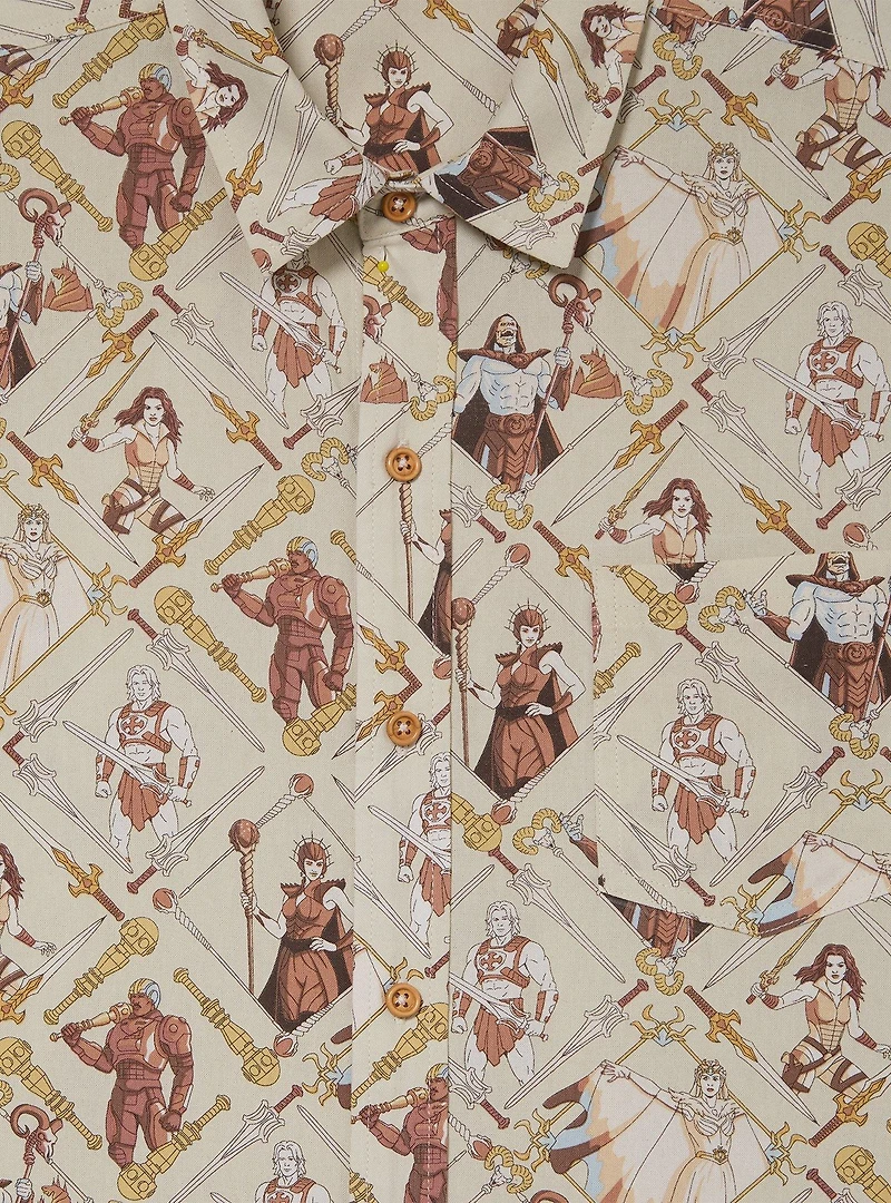 Masters Of The Universe Characters Allover Print Woven Button-Up - BoxLunch Exclusive