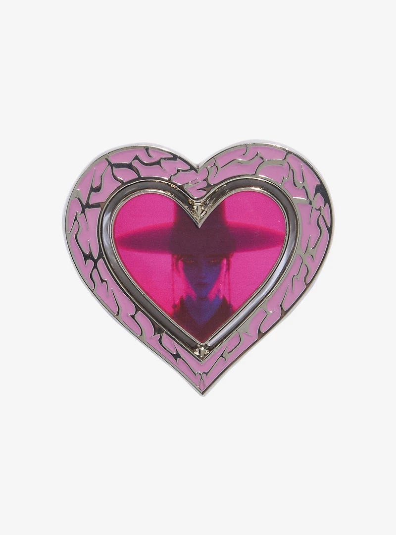 KPop Demon Hunters Jinu Spinning Heart Glow-in-the-Dark Enamel Pin - BoxLunch Exclusive