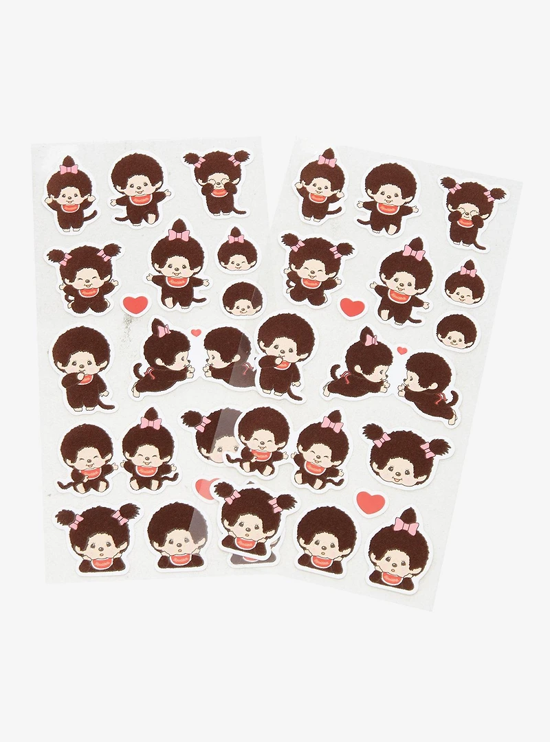 Monchhichi Flocked Sticker Set