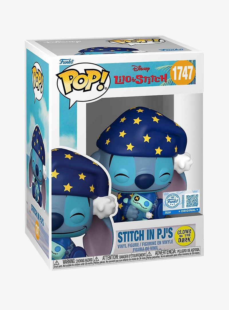 Funko Pop! Disney Lilo & Stitch Stitch in PJ's Glow-in-the-Dark Vinyl Figure