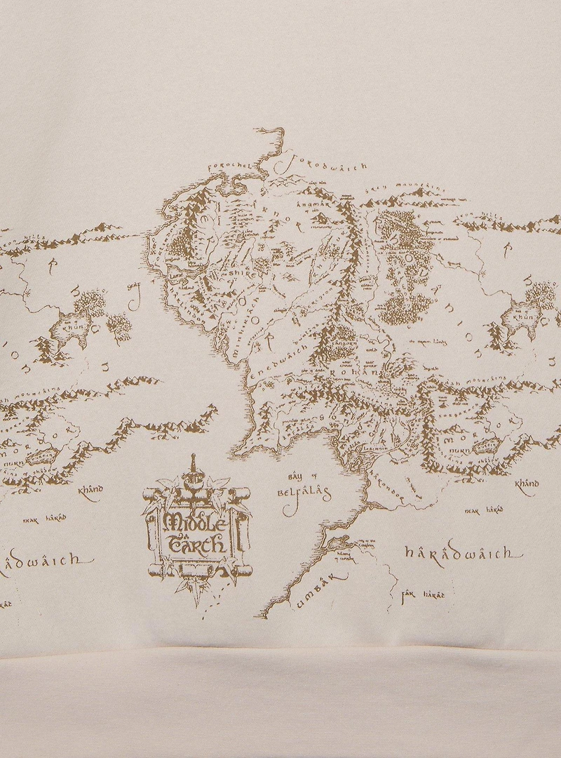 The Lord of Rings Middle-earth Map Embroidered Crewneck - BoxLunch Exclusive
