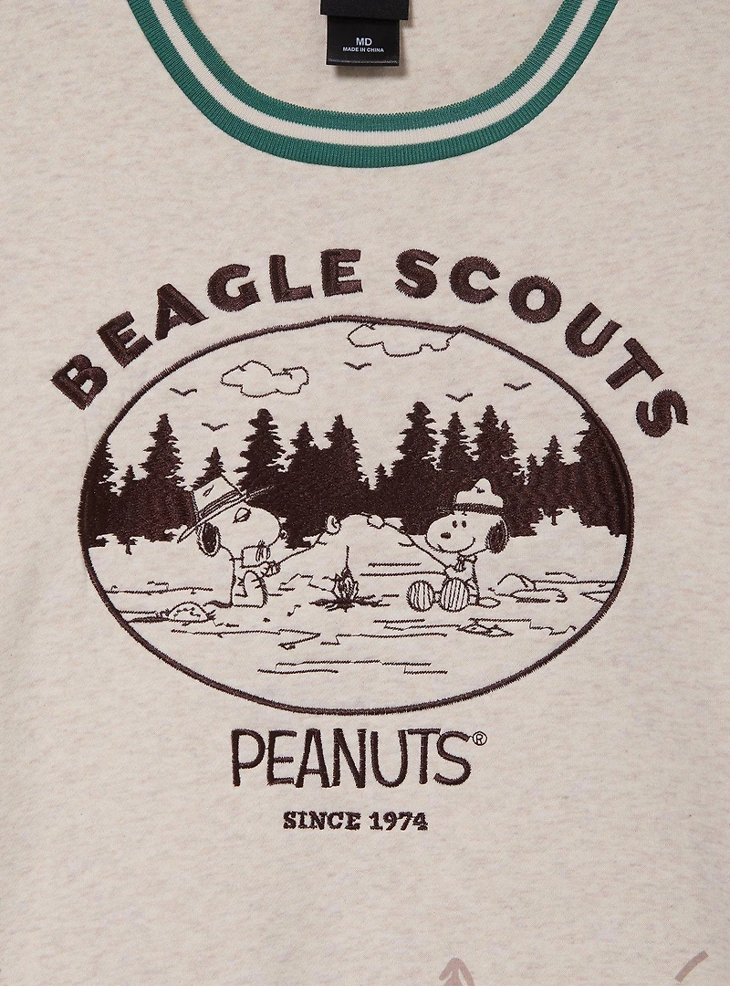 Peanuts Snoopy Beagle Scouts Embroidered Crewneck - BoxLunch Exclusive