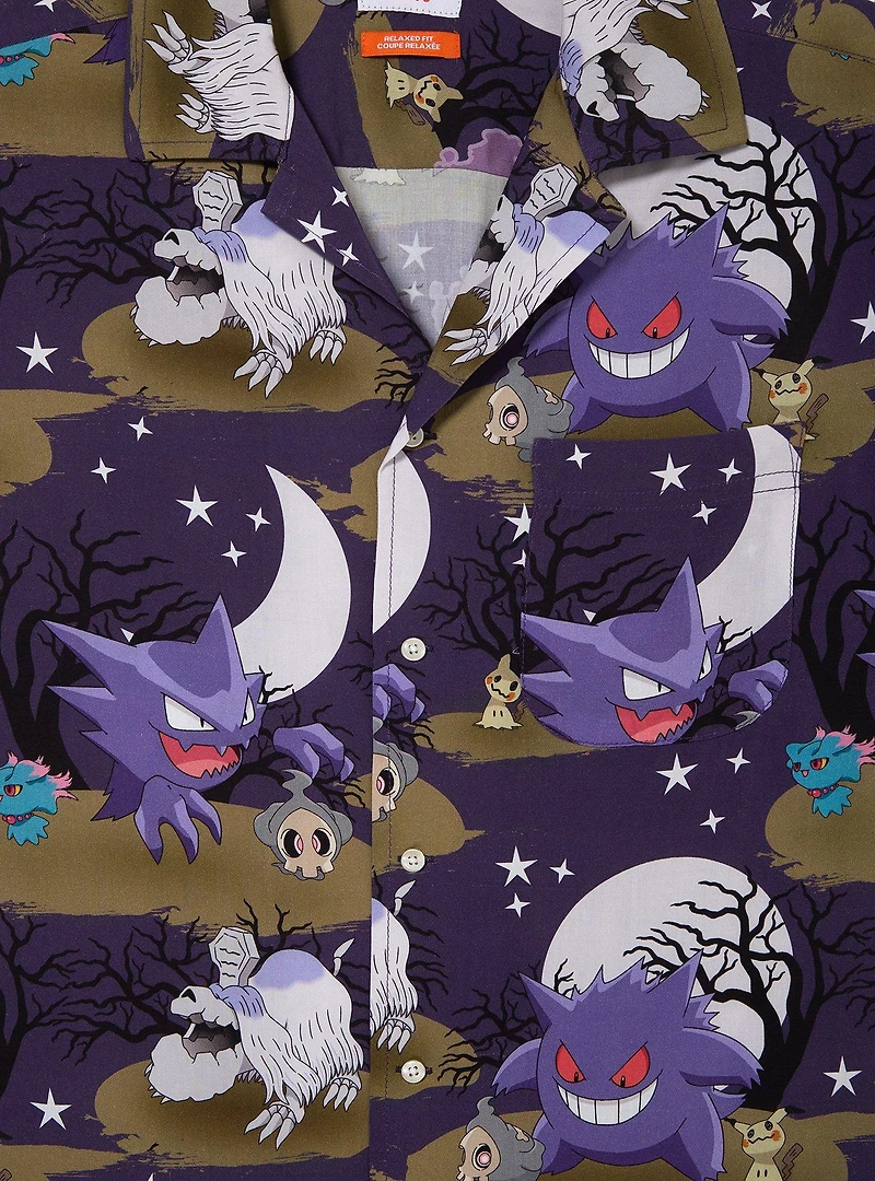 Opposuits Pokémon Ghost Type Allover Print Woven Button-Up - BoxLunch Exclusive