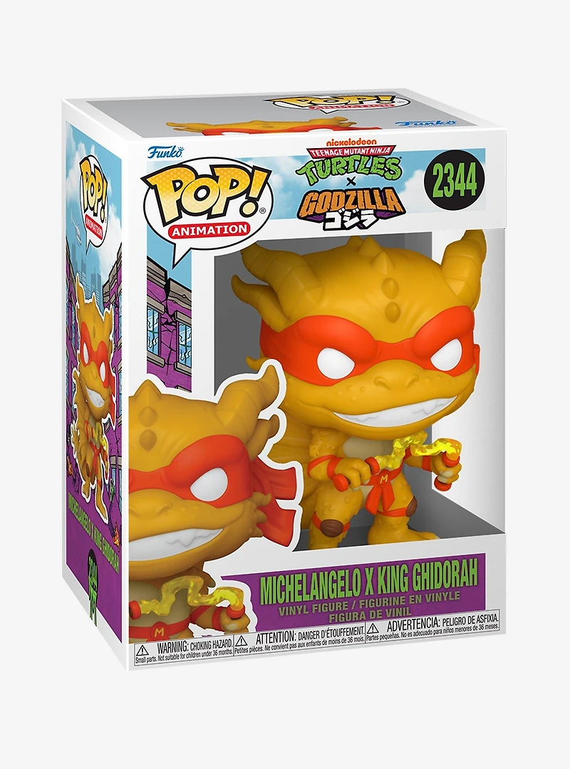 Funko Pop! Animation Teenage Mutant Ninja Turtles x Godzilla Michelangelo x King Ghidorah Vinyl Figure